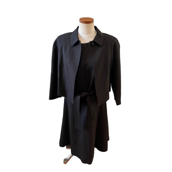 Calvin Klein Office Ready Linen blend Dress and Jacket Set Black - Picture 8 of 11